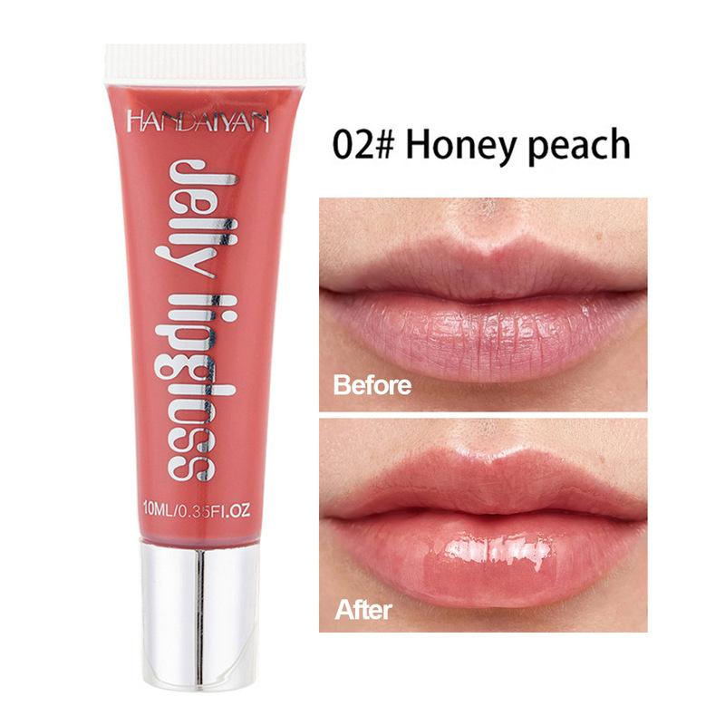 HANDAIYAN Clear Crystal Jelly Lip Gloss Nourish Anti-Wrinkle Non-Sticky Long Lasting Repairing Primer Lip Balm Care Cosmetics