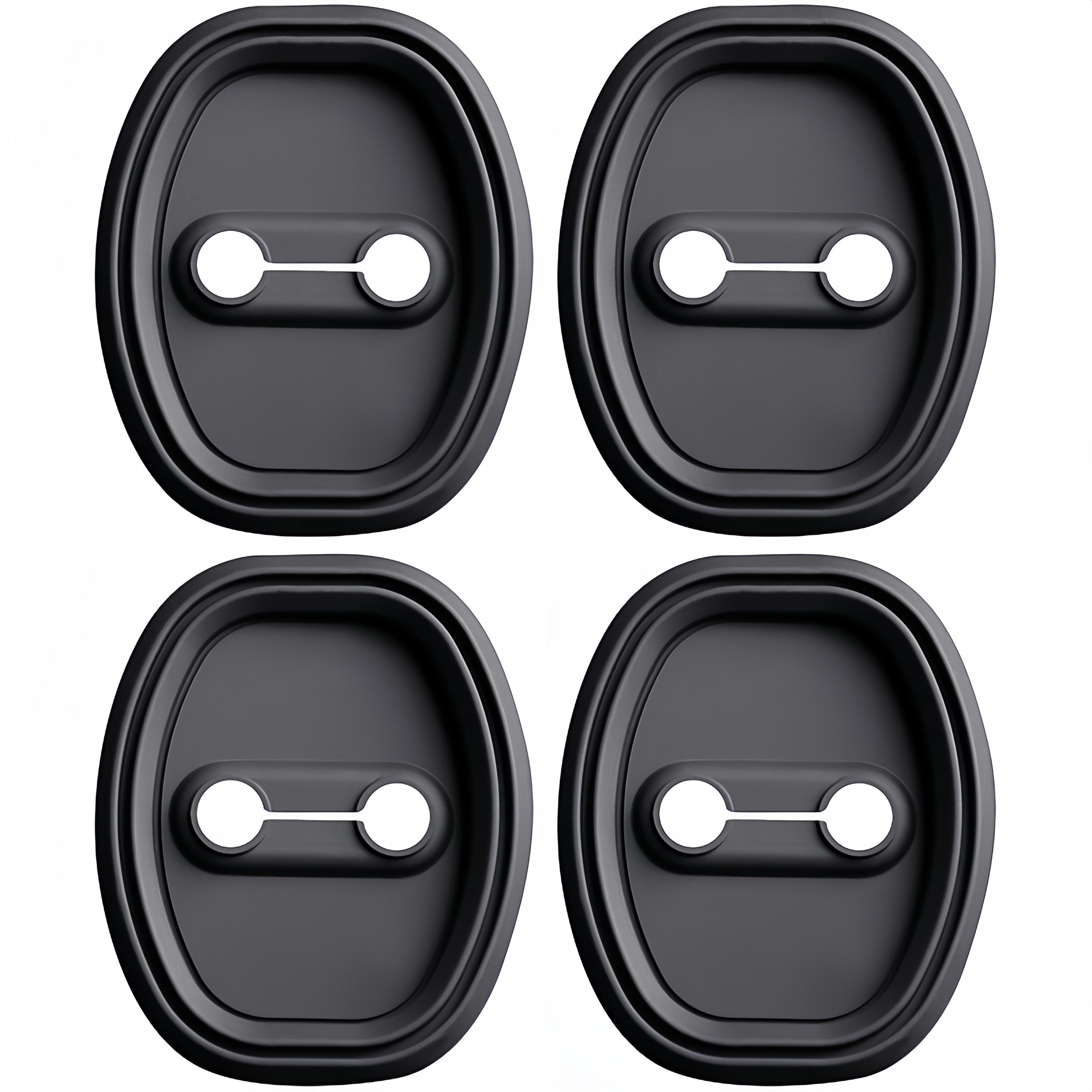 

4PC Автомобильная дверь Силиконовый защитный чехол Дверной замок Бесшумный анти-столкновения амортизирующий буфер Подходит для большинства моделей автомобилей Отделка двери чёрный