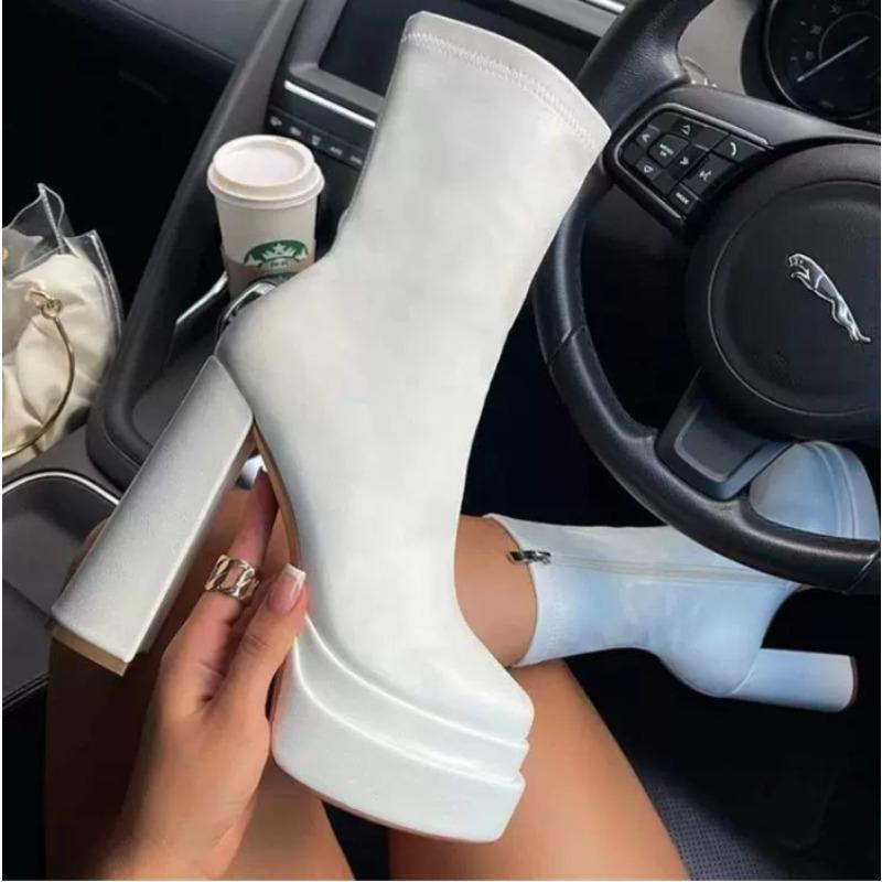 Woman Shoes New Style Platform Boots Ladies High Quality Luxury Women Leather Boots Super High Heels Boots Zapatos Mujer