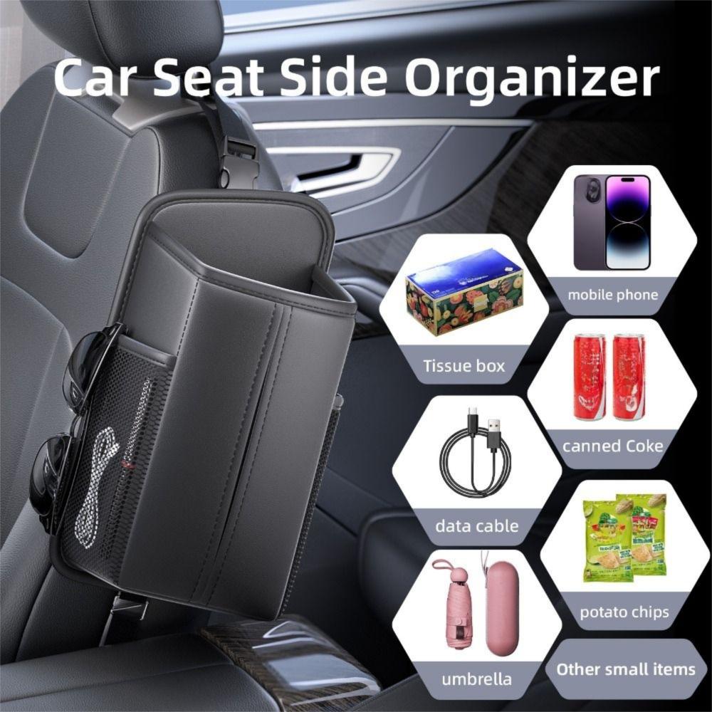 Storage Box Car Tissue Case Adjustable Space Saving Organizers  Car Decoration