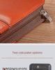 A4 Leather Manager Portfolio with Calculator - Portable, Multifunctional Zipper Folder for Customer Meetings and Room Transactions