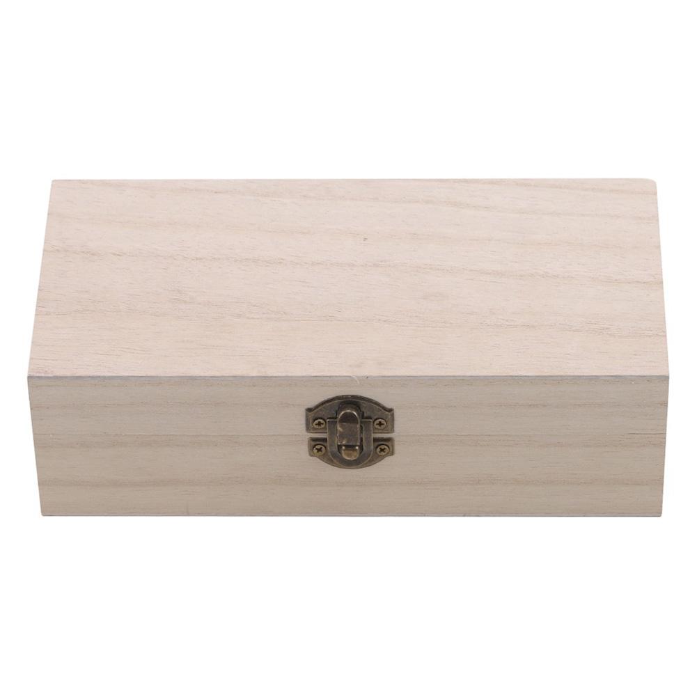 Manual Polishing Storage Box Metal Buckle Rectangular 1PCS