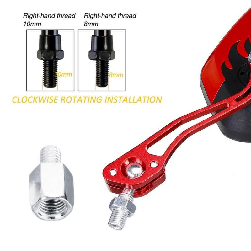 2Pcs Universal Motorcycle Rearview Mirror 8mm 10mm for Honda Suzuki Yamaha Electric Vehicle Scooter Modification Accessories