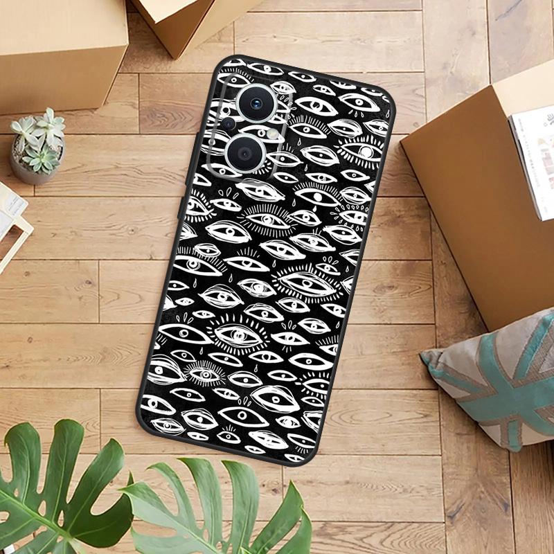Eyes Pattern Case For OPPO Reno 14F 13F 12F 10 11 12 13 14 Pro 8T 7 8 Lite OPPO Find X8 X6 X5 X9 Pro Cover