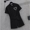 Beautiful Casual Sports Suit for Women In Summer, Fashionable Age-reducing Style, Short-sleeved Shorts, Two-piece Set, Fashionable