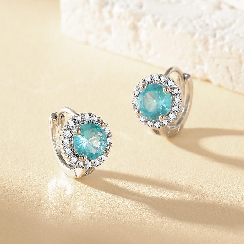 One Carat Faux Moissanite Hoop Earrings: Women s Shiny Fashion Jewelry Accessories