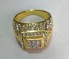 Hot Selling Gold Plated Rings For Men Zirconia  Hiphop Ring Wholesale Size 6-13