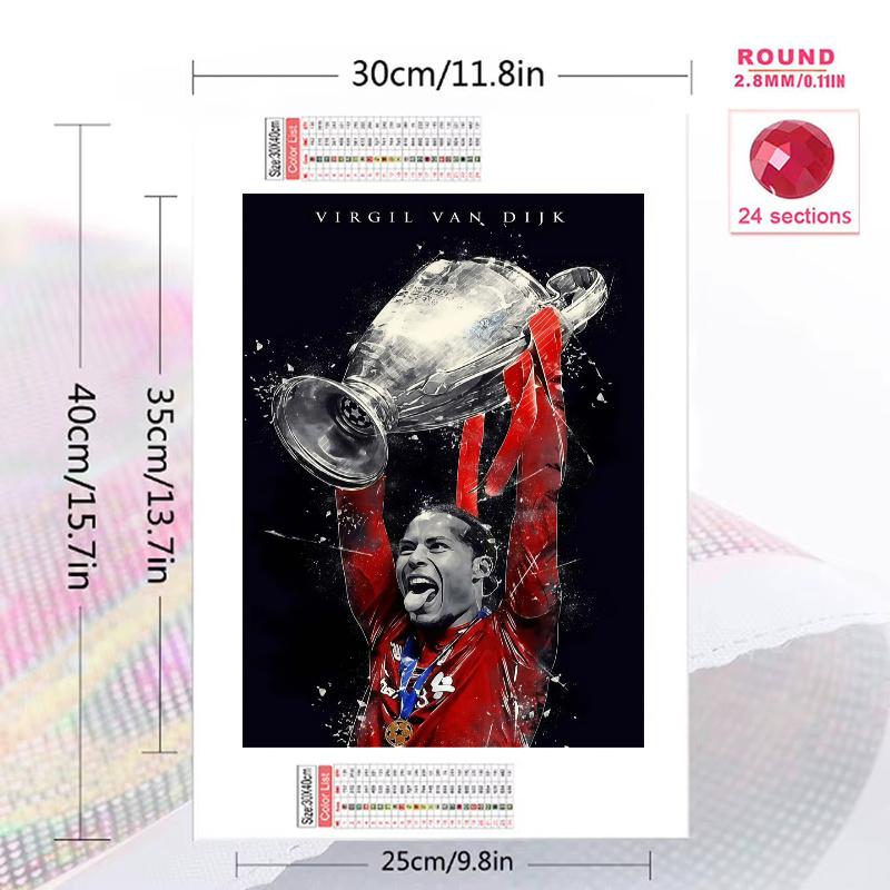 Van Dijk Shield 100% Round Full Drill 5D DIY Diamond Painting Embroidery Cross Stitch Rhinestone Décor