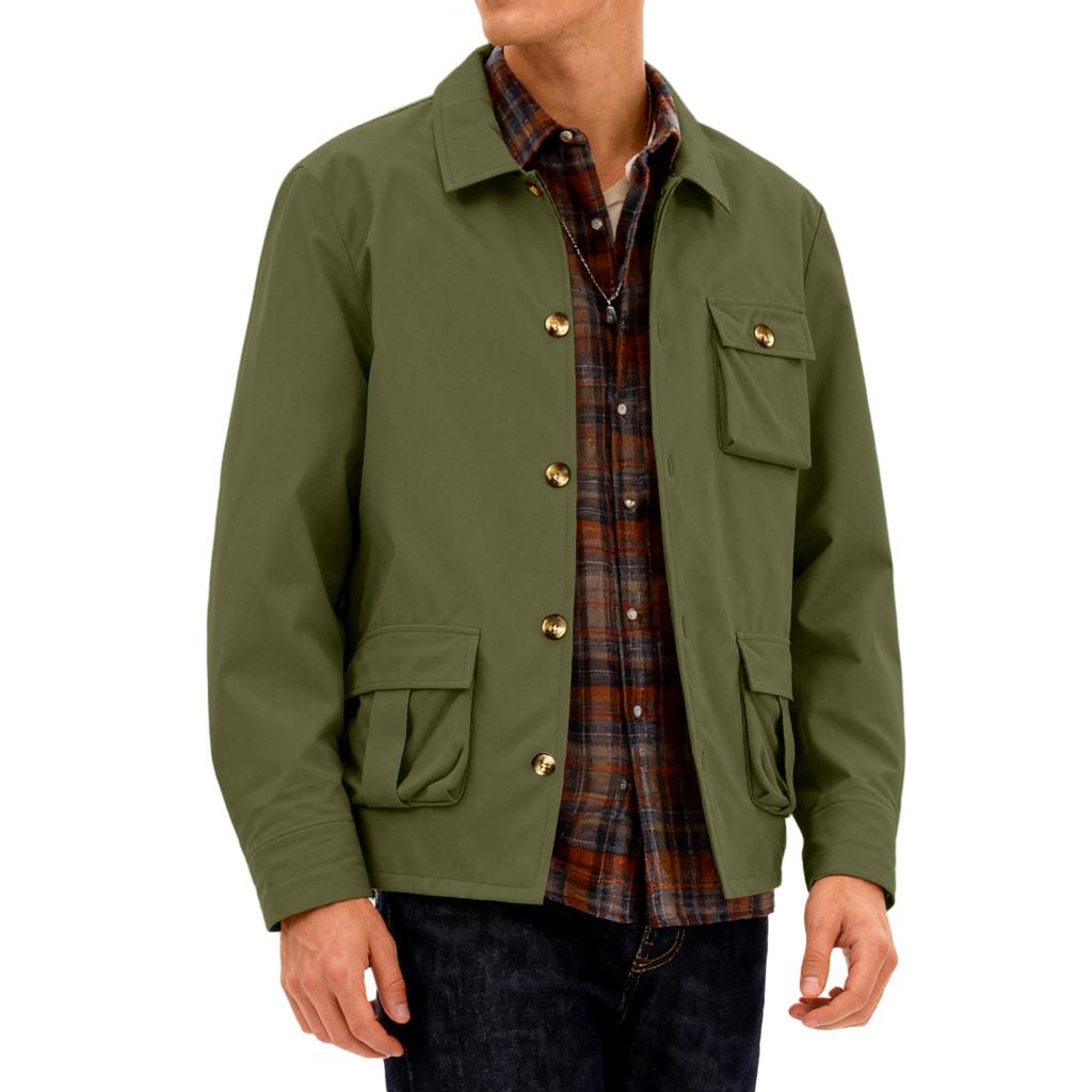Men's Relaxed-Fit Casual Workwear Long-Sleeve Jacket