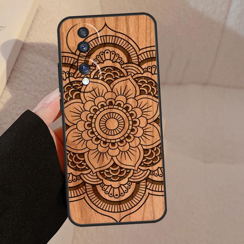 Buddha Jesus Guadalupe Wood For Honor Magic 7 5 6 8 Pro Case For Honor 200 400 50 70 90 Lite X8b X8c X9a X9b X9c X9d Win