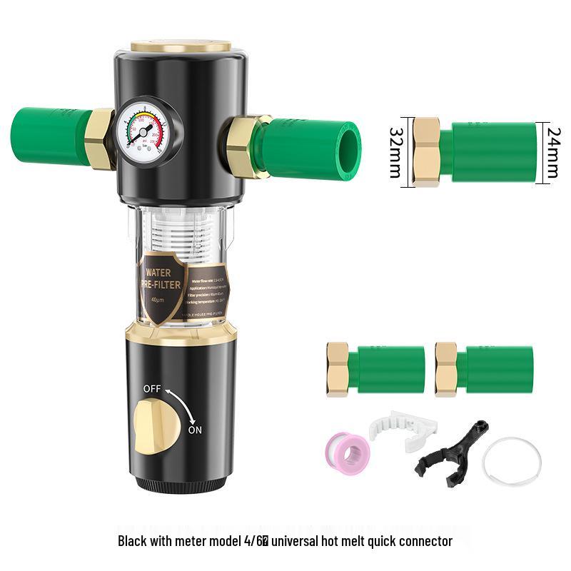 Purificador de agua prefiltro universal con retrolavado central para uso doméstico