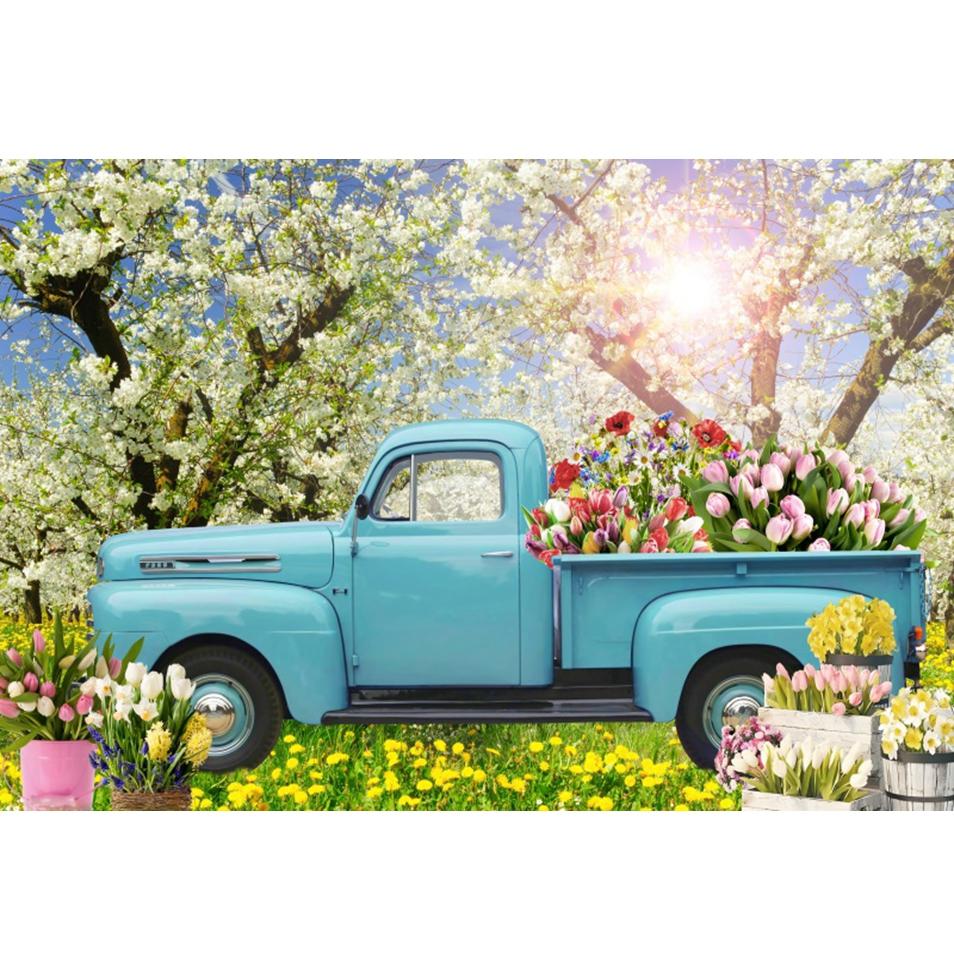 Spring Easter Natural Scenery Grassland Rabbit Theme Banner Backdrop, Children's Birthday Party Decoration Photography Backdrop