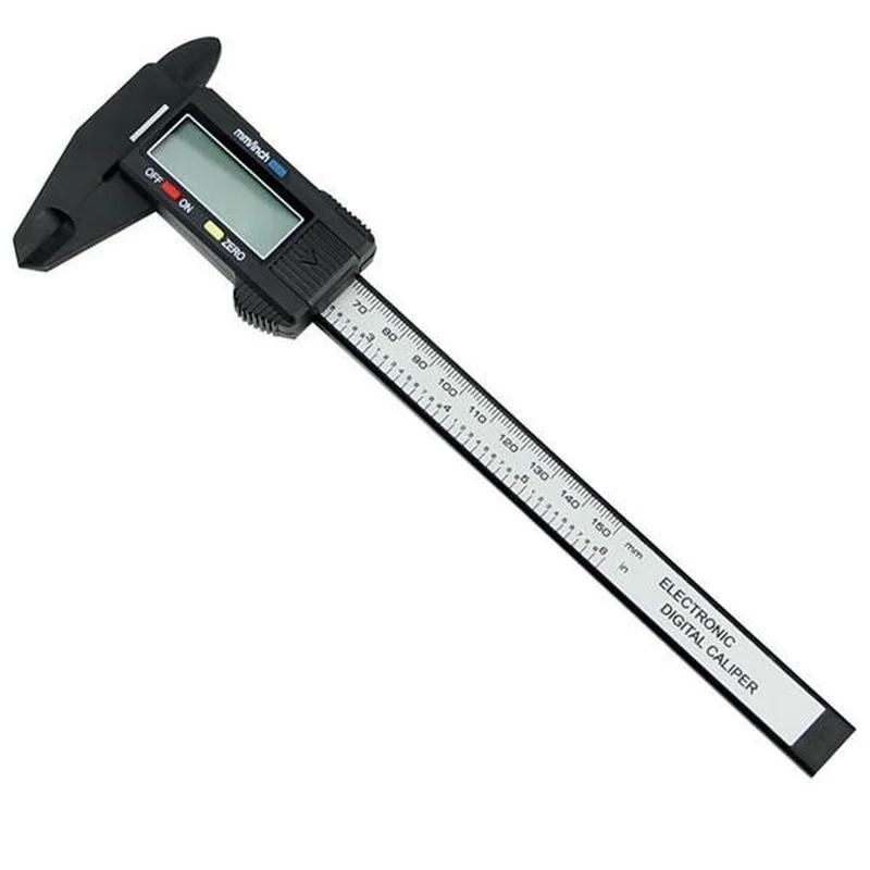 6inch 150mm Electronic Digital Caliper Carbon Fiber Composite Vernier Measuring Tool Home Workshop Mechanical Gauge