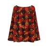 Women's Christmas Print Lightweight Knit Sweater Casual Long Sleeve Pullover Top