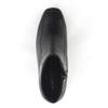 Gepolsterte Plateau-Stiefeletten aus echtem Leder warm HIMIKO mit eckiger Spitze 651413 schwarz 235