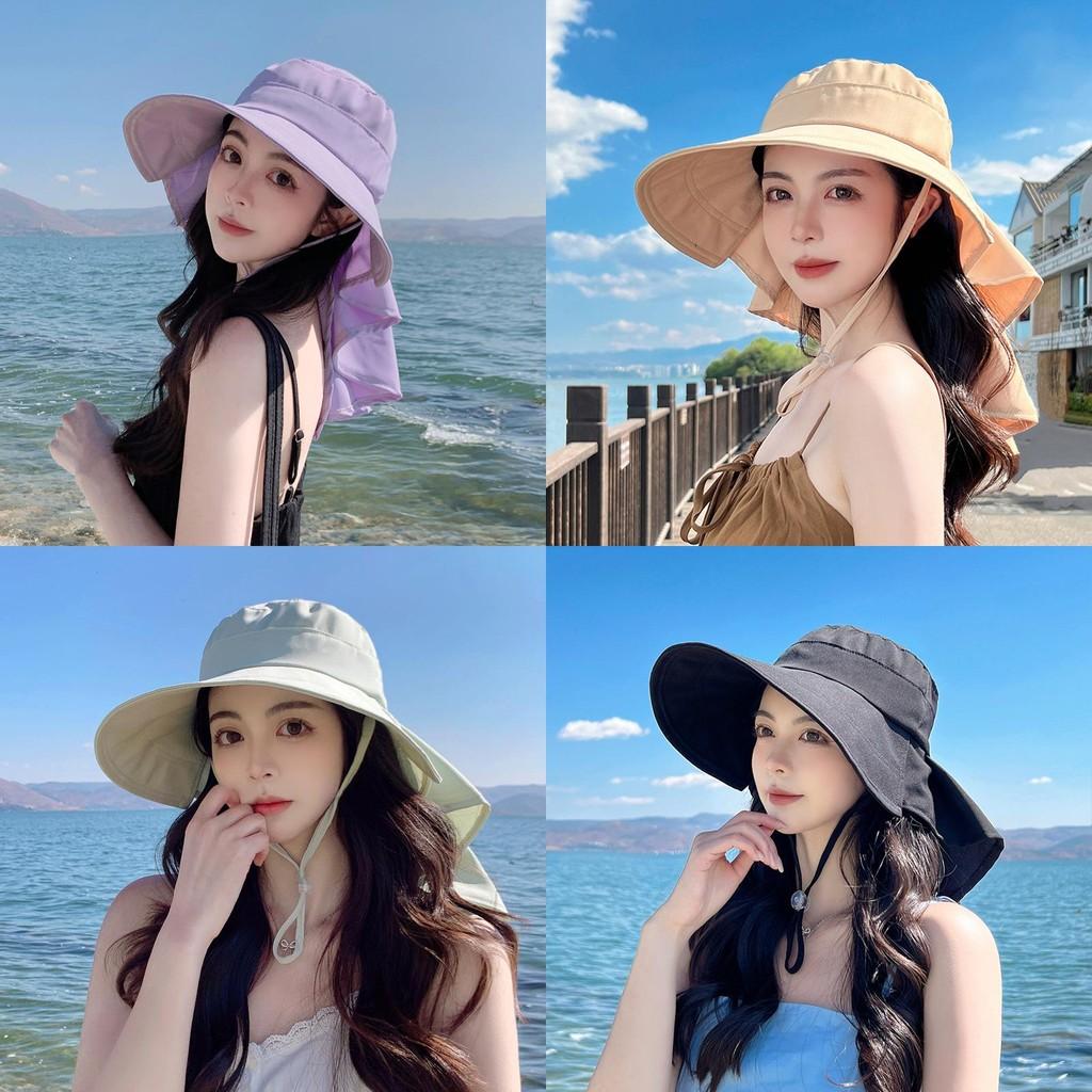 Outdoor Sun Protection Bucket Hat With Large Brim For Women Summer Casual Stylish