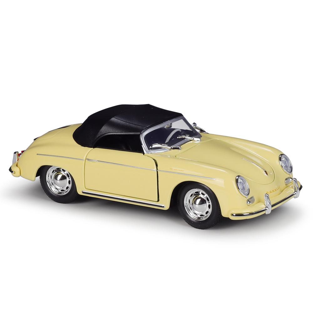 Welly 1/24 Porsche 356A Speedster 1600 Super Alloy Sports Car Model Diecast Metal Racing Car Model Simulation Childrens Toy Gift