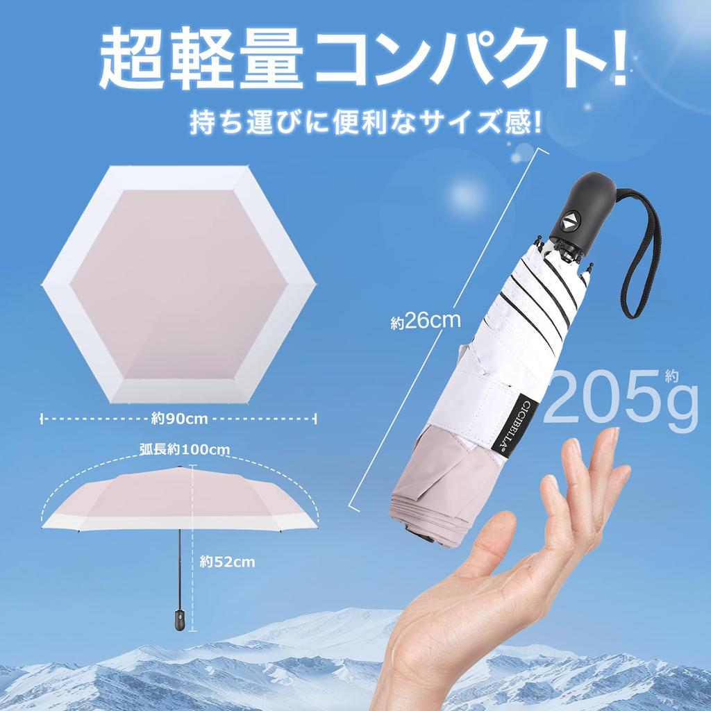 CICIBELLA Ultra Lightweight Light UV Folding UV Heat For Sunny and Rainy Folding Automatic Opening and Sunburn Heatstroke Compact and Easy To Folding
