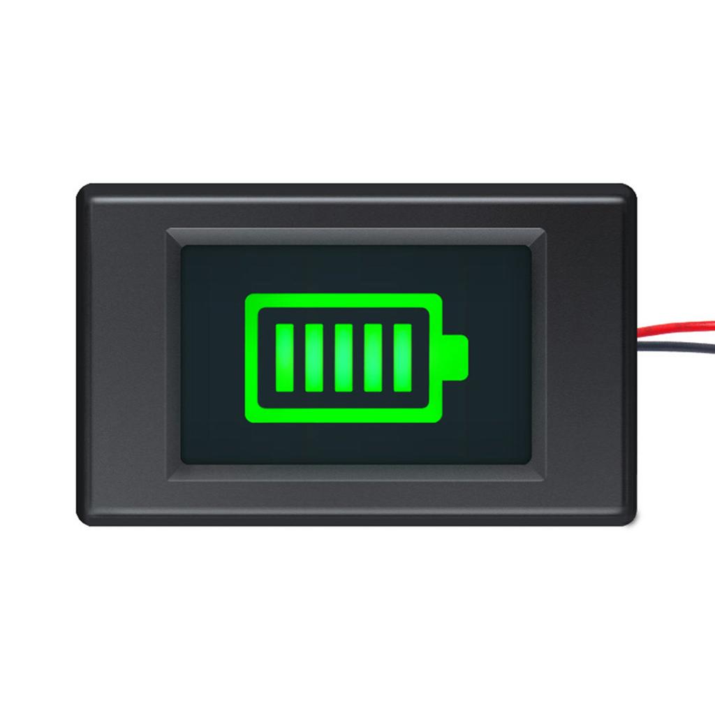 Battery Monitors, DC5-50V Digital Battery Capacity Tester,Voltage Meter Gauge 12V 24V 48V Battery Power Indicator