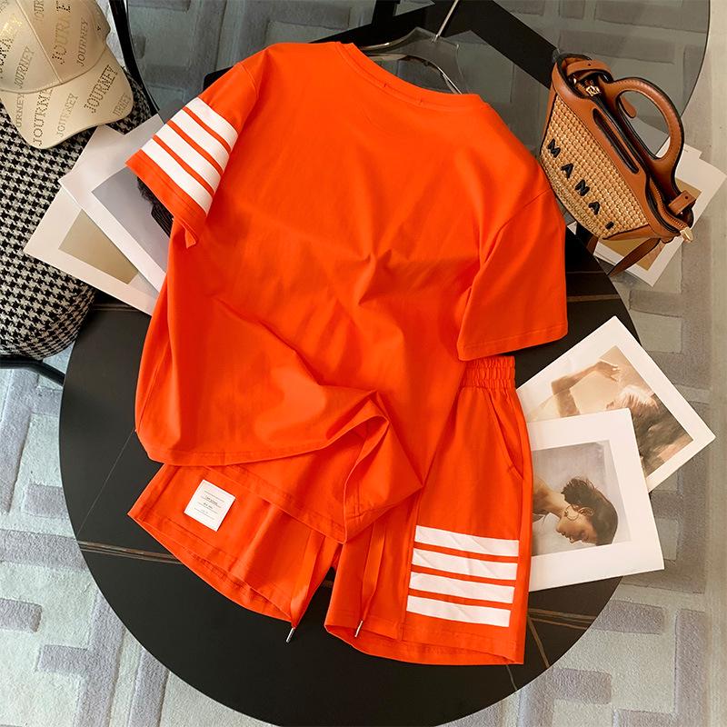 2025 TB Women's Four-Bar Sports and Leisure Shorts Set - Classic Fashion Two-Piece Suit for Summer
