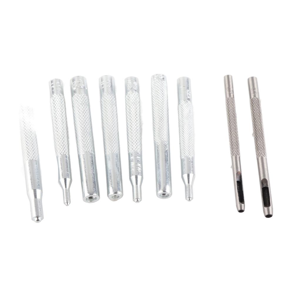 11pcsset Leather Craft Snap Fastener Setter Rivet Setting Punch Die Tools with Hole Punches