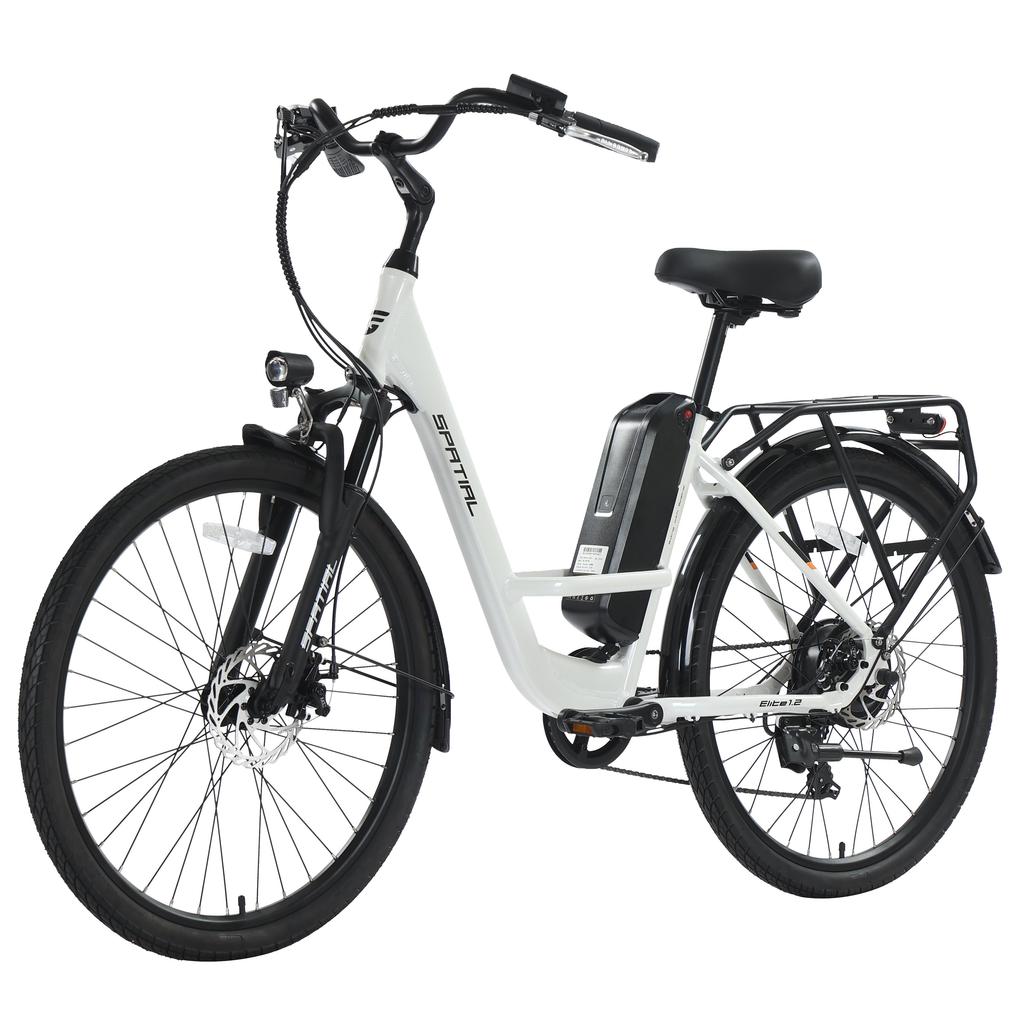 SPATIAL Elite Dames Multi-Terrain Elektrische Fiets Met Kinderzitje 250W Motor 36V13AH Batterij 26 Inch Wegbanden Elektrische Fiets Buiten Rijden E-Bike