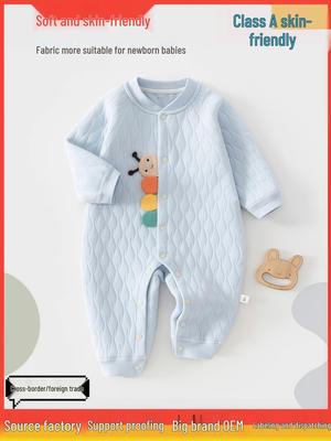 Anyang Baby Jumpsuit: Pure Cotton Newborn Pajamas for Autumn/Winter