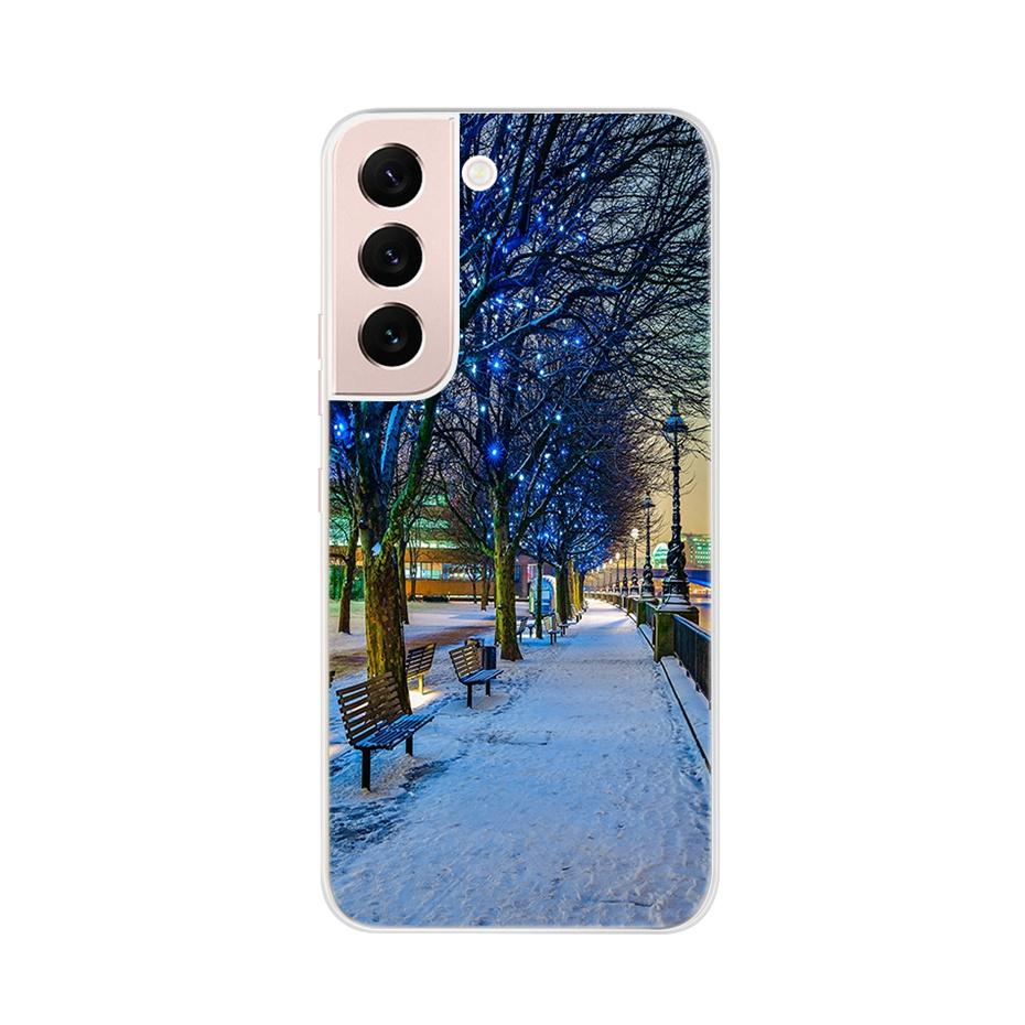 Beautiful Flower Phone Case For Samsung Galaxy S22 Pro S 22 Ultra 5G Case Cute Cat Soft Silicone TPU Cover For Samsung S22 22Pro