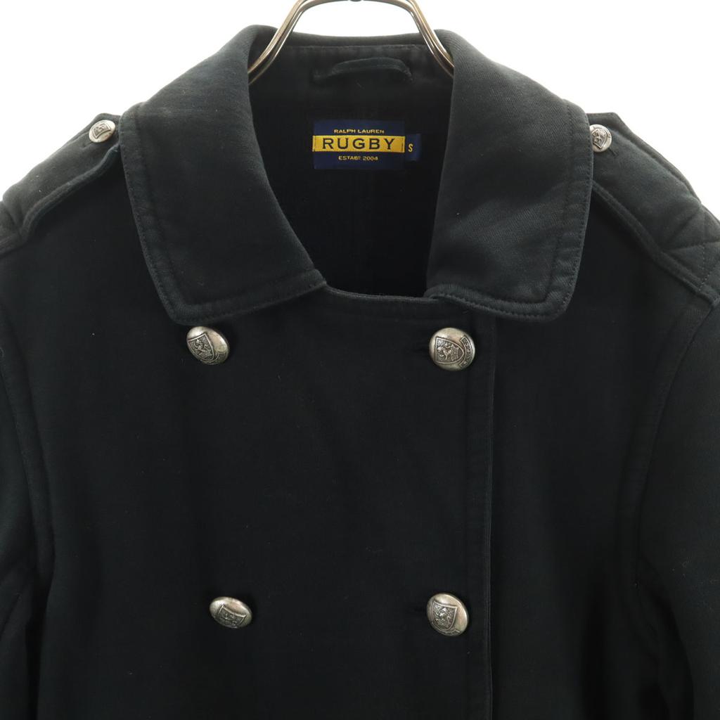 RALPH LAUREN RUGBY double Jacket S Black series sweat Women Used
