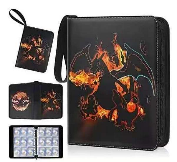 Pokémon Cartoon PU Game Card Collection Book with 4-Grid and 9-Grid Layouts