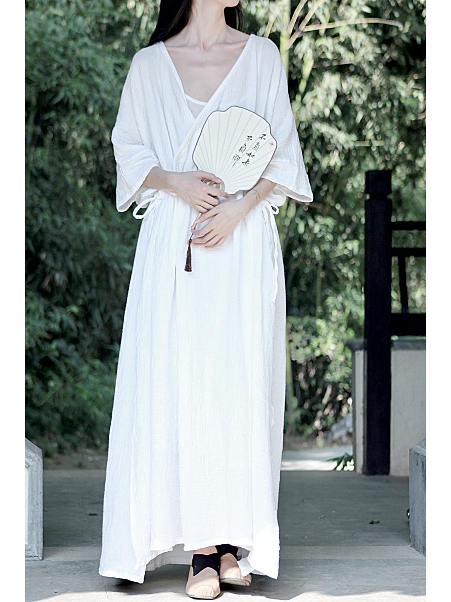 

Handmade Retro Oversized Long Dress - Dark, Cold Shades, Relaxed Fit (3 Colors) One Size