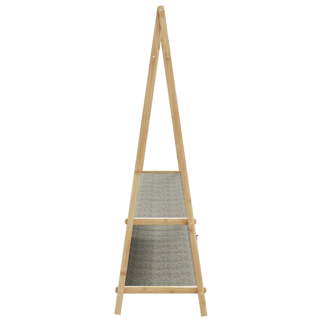 Clothes Rack with Shelves 132 X 45.5 X 150.5 Cm Bamboo