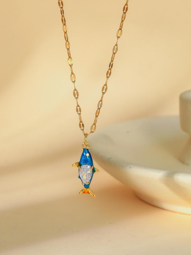 Boho rybí náhrdelník: Prázdninový styl, Lehký luxus klíční kosti, Doprava zdarma