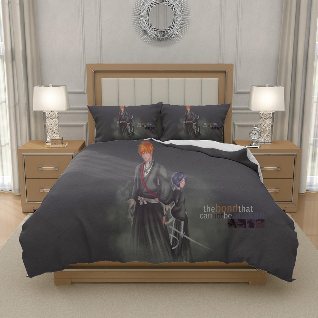 L-L D-Death N-Note Anime Bedding Set Duvet Cover Smooth Polyester Kids Teens Bedroom US UK EU AU DE Sizes