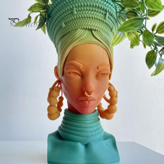 Black Woman Incense Burner African Queen Head Incense Stick Cone Holder Home Office Yoga Meditation Room Desktop Decoration Ornament