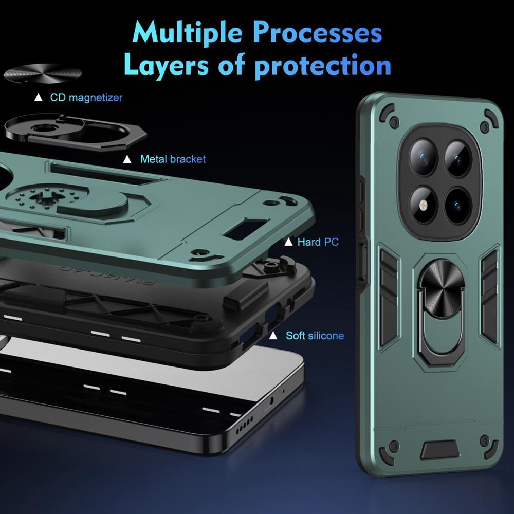 Für Xiaomi Redmi Note 15 Pro+ 5G Hülle Magnetischer Halter Ring Stoßfeste Armor Abdeckung Für Redmy Note15 Pro Plus Linsenschutz Fundas
