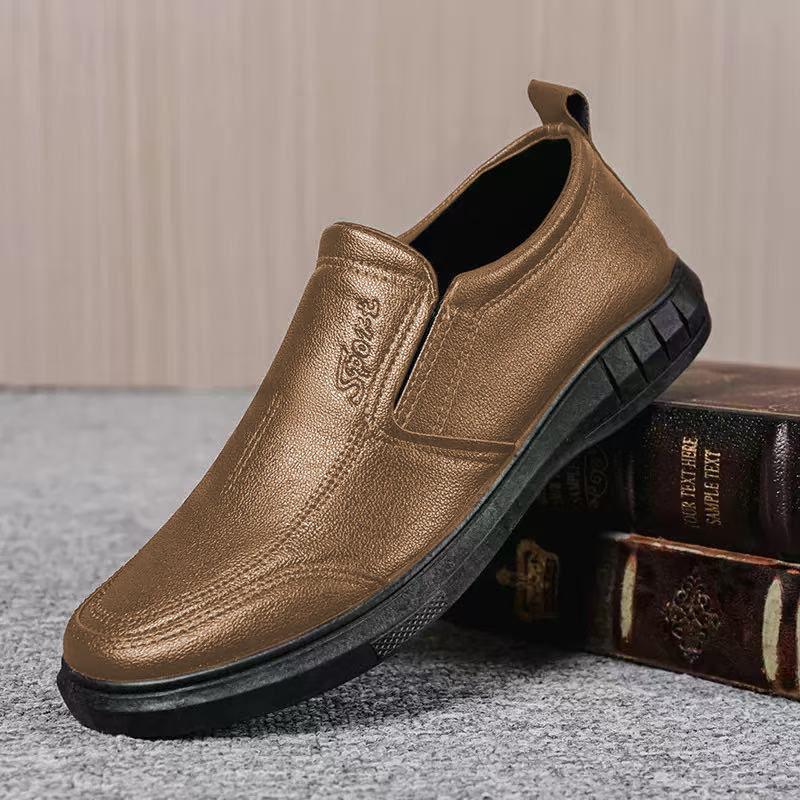 

Мужская обувь, осенне-зимняя мужская повседневная модная обувь с мягкой подошвой и мягким верхом, деловая повседневная деловая официальная мужская кожаная обувь с верхом 44 коричневый