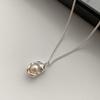 Geometric Zinc Zinc Alloy Pearl Necklace Irregular Shell Jewelry Women Clavicle Necklace Korean Style Pendant
