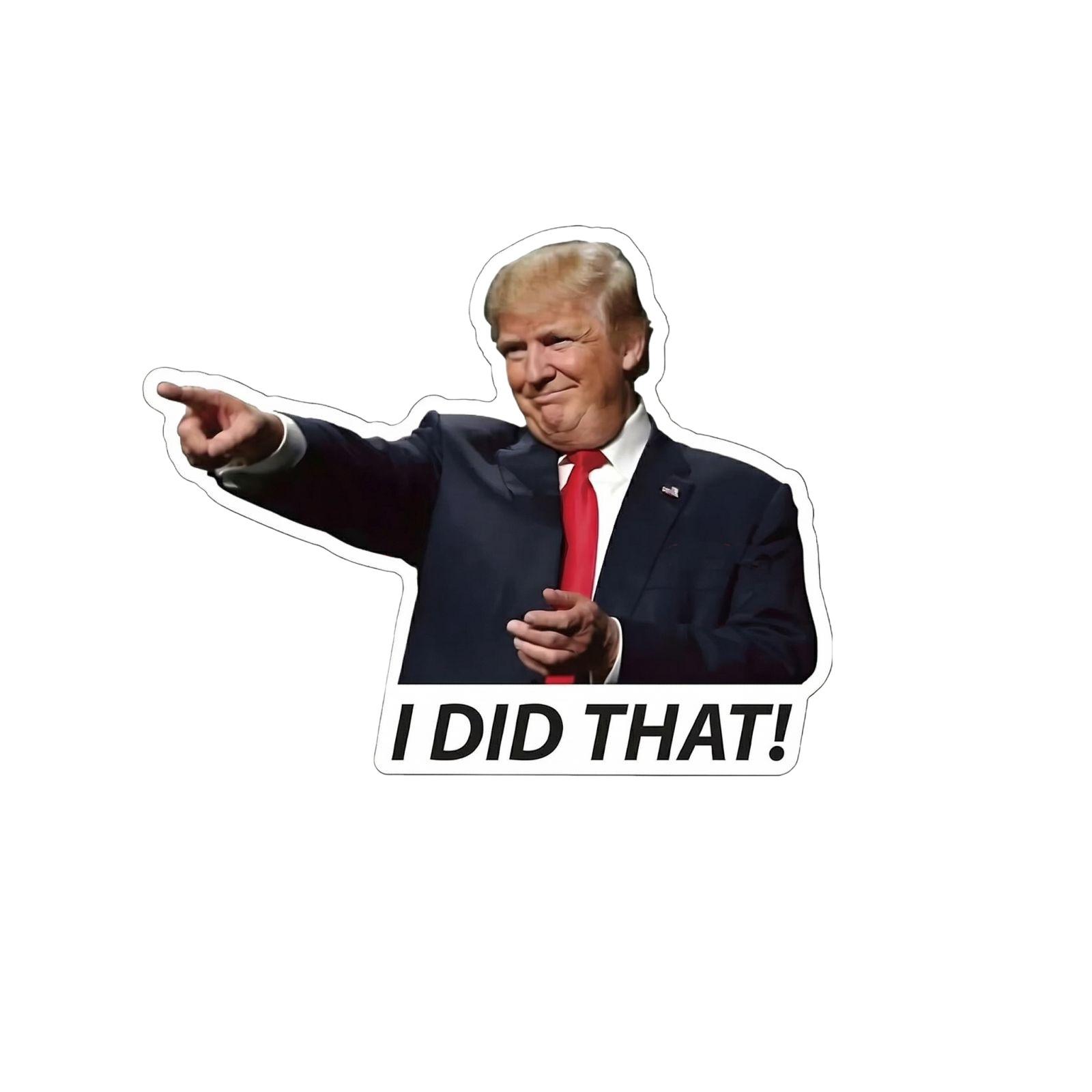 

Vinyl Die Cut Sticker Pointing Person with Text I Did That Durable Waterproof Decal for Laptops Cars Notebooks and More One Size белый