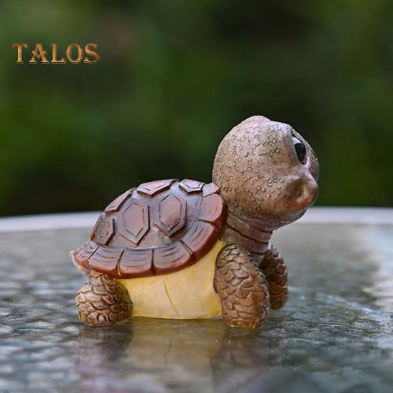 Turtle Statue Garden Mini Figurine Waterproof UV Resistant Mini Size Adorable Turtle Shaped Animal Statue Yard Ornament