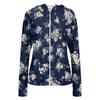 Chaqueta Ligera con Cremallera y Capucha para Mujer, Manga Larga, Estampado Floral, Protección Solar, Ropa Exterior con Bolsillos