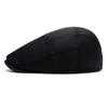 Autumn Winter Cotton Warm Cap Men's Forward Cap Retro Peaked Cap British Beret Newsboy Cap