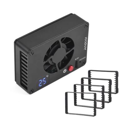 Andoer FS-04A Camera Cooling Fan External Cooling System with Temperature Setting OLED Display 4pcs