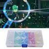 1000Pcs Assorted Color Red Yellow Blue Green White 3mm LED Light Emitting Diode Kit Box