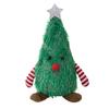 Light-up Plush Christmas Tree Doll Decoration Stuffed Fluffy Xmas Tree Shaped Gnome Elf Ornament with Glitter Star Topper for Hotel Mall Window Decor