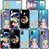 Hülle für iPhone 16 15 Xiaomi Redmi Note 14 13 12 11 Pro Max X 8 9 16e Samsung Galaxy S25 S24 S23 Moto G85 OPPO Huawei Sailor Moon Niedliche Katze Handyhülle