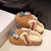 Fashion Women's Christmas Closed-toe Slippers Winter Cute Warm Home Cotton Slippers Fashionable Soft Non-slip Outdoor Flat Shoes Cartoon