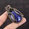 Lapis Lazuli Pendant Copper Wire Wrapped Pendant Handmade Gemstone Pendant Copper Jewelry Wire Wrapped Jewelry For Gift Lapis Lazuli Jewelry