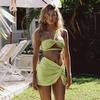 3 Piece Bikini Women Swimsuits 2025 Female Swimwear Beachwear Swimming Suit Bathing Suit Bikini Set One Shoulder Biquini