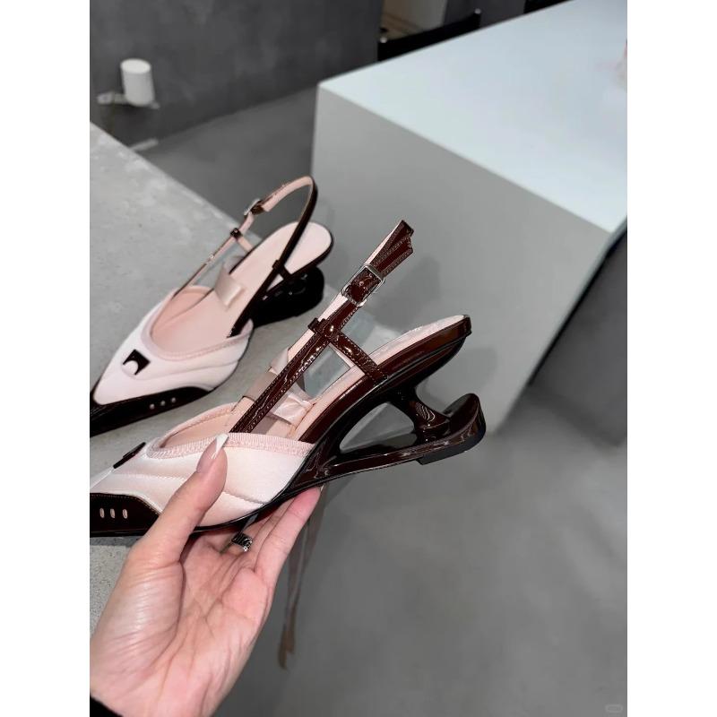 Fashion Mary Jane Bow Knot Slip On Strange Heel Sexy Lady Pumps 2025 New Pointed Toe All-Match Casual Shoes Sport Sneaker High Heels